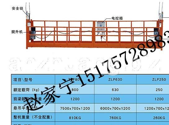 供应zlp630型电动吊篮价格电动吊篮厂家销售
